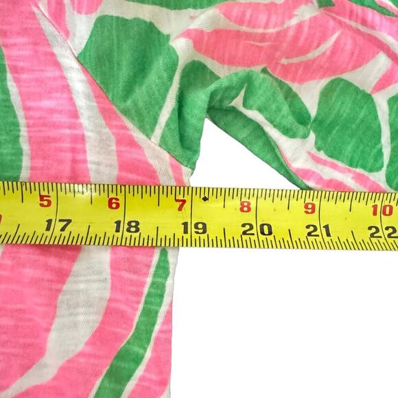 Lilly Pulitzer Bonita Cover Up Dress Tunic V Neck Mini Cotton Pink Green Size XS - Picture 9 of 10